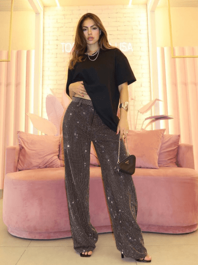 Calça Shine Strass